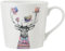 Mikasa x Tipperleyhill tasse en porcelaine, 380ml, tasse en porcelaine fine avec détails en or véritable, mug fantaisie pour le thé et le café avec impression de cerf, emballage cadeau