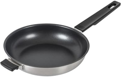 Kuhn Rikon Smart & Compact Multi-Function Stackable Non-Stick Frying Pan with Silicone Handles, 20cm. Induction and Oven Safe Cooking Pot - Lifetime Cookware Guarantee