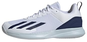 Adidas Herren Courtflash Speed Tennis Shoes, Cloud White/Dark Blue/Halo Blue, 42 2/3 EU