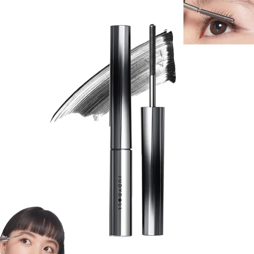 Judy Doll Mascara, Judydoll 3D Curling Wimperneisen-Mascara, borstenlose Mascara, waschbare extra schlanke Metall-Mascara, Curling & Voluminous Mascara (Classic Black)