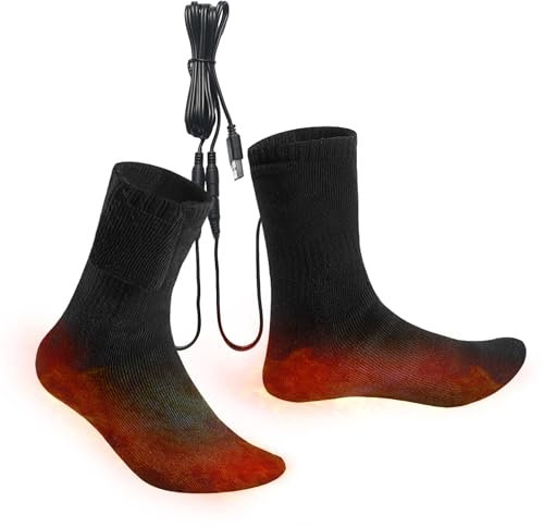 USB Heating Stockings, Rechargeable Heated Socks Women, Comfortable Heated Socks And Outdoor Sports - Camping, Hiking, Fishing, Cycling, Walking, Hunting, Motorcycling, Skating And Skiing