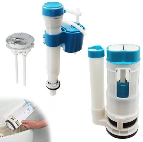 Replacement-Adjustable-Universal Cistern-Toilet Flush Replacement - Dual Flush and Fill Toilet Cistern Kit,Toilet Flush System for Home Bathroom