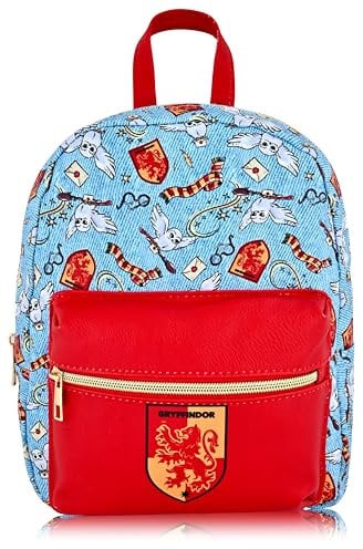 Fast Forward Harry Potter Rucksack für Herren, Damen, Unisex, niedlicher Mini-Rucksack, PU-Leder, 25,4 cm, Harry Potter Gryffindor, 10 inches