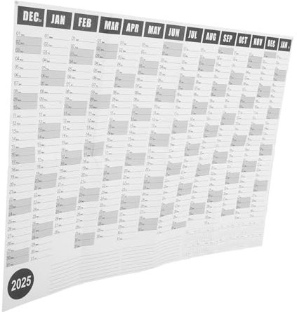 Gogogmee Jahreskalender 2025 Wandkalender Din A2 Planerkalender Robuste Papierqualität Übersichtlicher Wandplaner Für Büro Zuhause Schule