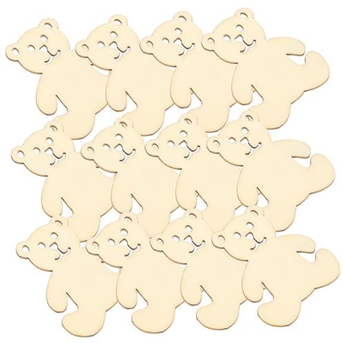 SEWOART 40pcs Holz Chip Scheiben Bär Form Handwerk Ornament Für Home Party Dekorationen
