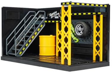 Fuwraixis 1:32 Simulazione di Montaggio Fai-da-te di Scene di Officina per Auto, Decorazioni per Parchi Auto, Regali per Ragazzi, Giocattoli per la Conservazione di Modelli di Auto