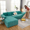 Samt-Sofabezug in L-Form, Stretch-Jacquard-Schonbezug für Wohnzimmer, Eckcouch, universeller Chaiselongue-Schutz, passend für 4-Sitzer-Sofas (235 - 300 cm)