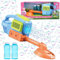 deAO Elektrische Seifenblasenmaschine, Kinder Rasenmäher Bubble Machine mit 200ml Seifenblasenwasser, Geräusch, LED Licht, Sommer Gartenspielzeug Outdoor Spielzeug ab 1 2 3 Jahre (Grün)