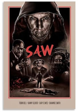 KEEP MARY SAW Horror Movie Poster Dekorative Malerei Leinwand Wandkunst Wohnzimmer Poster Schlafzimmer Malerei 08x12inch(20x30cm)