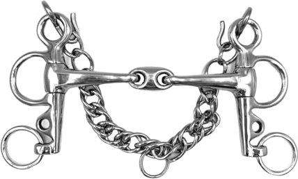 Equine Smile ES0091 Gebiss Pelham Doppelt Gebrochen aus Edelstahl Gebissstärke 15 mm (12.5 cm)
