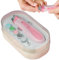Lima de uñas eléctrica para bebé, lima de uñas para bebé, juego de cuidado de manicura infantil alimentado por pilas con luz LED, kit de amortiguación antipellizcos para bebés, niños y niñas