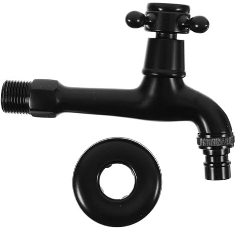 Tofficu Robinet Rétro Monter Robinet Antique Mur Ancien Rustique Bronze Antique Vanne De La Machine à Laver Robinets Rv Robinets Cuisine Noir Laiton