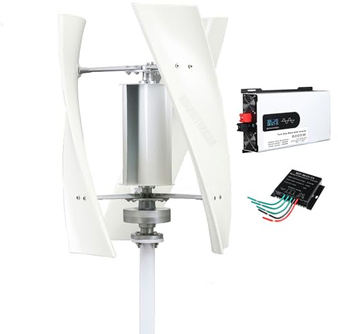 HUIZHITENGDA 6000W 12V 24V 48V 220V Vertikales Kernloses Windgenerator-Kit Windturbine Permanentmagnetgenerator Für Den Privaten Gebrauch, Off-Grid-Systeme Mit MPPT-Regler,220v