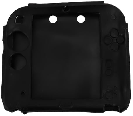 Akozon Schutzhülle für 2DS, Kratzfeste, Weiche Silikonhülle mit Displayschutzfolien Oben und Unten für Controller, Schwarz (BLACK)