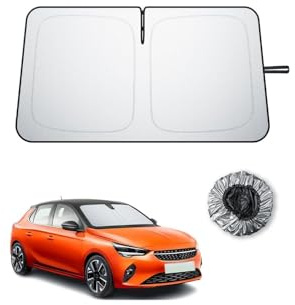 BIBIBO Kompatibel mit Opel Corsa E/F 2020-2025 2026 Sonnenschutz, UV-Schutz Frontscheibe, Auto Sonnenschirm, Knitterfreier Stoff, Innen Sonnenblende, Windschutzscheibe Corsa F Zubehör
