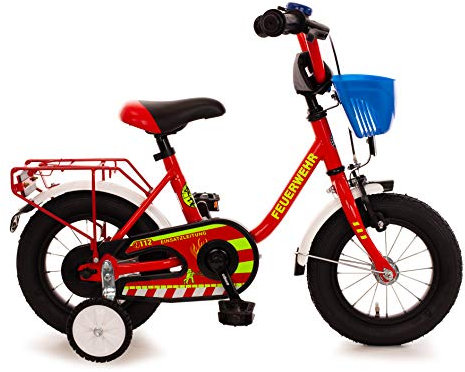 Bachtenkirch Kinderfahrrad 12,5'' Feuerwehr rot-gelb