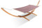 CONCEPT USINE | Hamac sur Pied avec Support en Bois 3,15 m et Tissu Design Lagoa Marron Chocolat | Bois en Mélèze d'Europe | Vis Crochets et Chaînes en Acier | Résistant, Confortable | Résiste à l'Eau
