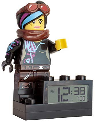 LEGO Réveil Movie 2 Wyldstyle - Écran LCD numérique rétroéclairé - Fonction réveil et répétition - Environ 24 cm
