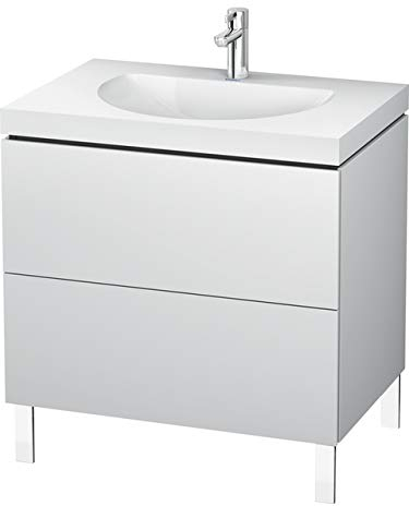Duravit Duravit Waschtischunterbau L-CUBE mit Waschtisch Vero Air, 500 x 600 x 480 mm ohne Hahnloch weiß matt