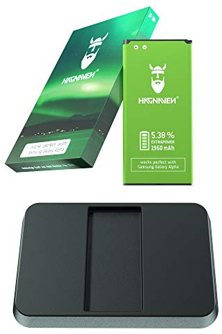 Hagnaven® Li-Ion Akku für Samsung Galaxy Alpha SM-G850F | HÖHERE KAPAZITÄT | LEISTUNGSSTARKER Ersatzakku | NFC | 1960 mAh | hochwertige QUALITÄTSZELLEN | Ersetzt EB-BG850BBE | Produktionsjahr 2019