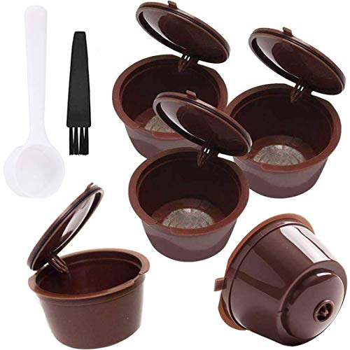 Cápsulas Filtros de Café Recargable Reutilizable para Cafetera Dolce Gusto Resistente Más de 150 Usos de Sustitucion de Cápsula de Café Dolce Gusto, 7pcs