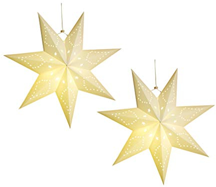 BESPORTBLE Papierstern Lampenschirm 45cm Papier Faltsterne Weihnachtsstern Hohle Hängende Weihnachtsdeko 2 Stück Weihnachtsanhänger Hochzeit Geburtstag Weihnachten Festival Party Dekoration