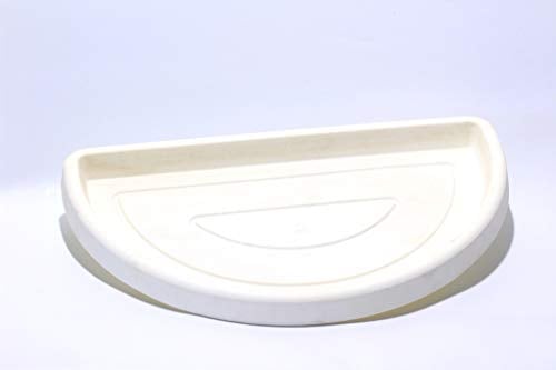Sottovaso a Parete in Resina 47 cm. Bianco