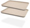 Lot de 2 plateaux de service incassables , idéal pour le dîner, le thé, le lit, le bar, le petit-déjeuner (beige)