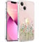 Unov Hülle Kompatibel mit iPhone 13 Mini Hülle klar Transparent Schlanke Schutzhülle Weich TPU Stoßstange Geprägtes das Muster Stoßdämpfung 5.4 Zoll (Blumen Blumenstrauß)
