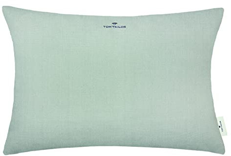 TOM TAILOR Deko Kissen Dove Signature • 2er Set Kissenbezug 40x60 grau • Deko Wohnzimmer • ohne Füllung • Pflegeleichte Kissenhülle