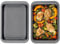 Salter COMBO-8283 Cosmos 36 cm Roasting Tray Set – Set of 2 Non-Stick Roasting Tins, Durable Carbon Steel Ovenware, Easy-Clean Oven Pan, PFOA-Free Bakeware, Oven Safe up to 220° C/Gas Mark 7, Grey