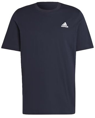 adidas Men's Essentials Single Jersey Embroidered Small Logo Tee, Legend Ink, S