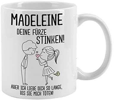 Lustapotheke® Tasse Scherzgeschenk - Deine Fürze stinken/mit Wunschnamen sie furzt