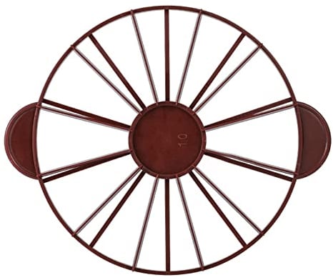TOPINCN Cake Portion Marker Round 10/12 Piece Slice Cutter Bread Divider, Food Grade Baking Tool Time Saving, Uniform Cutting, Ergonomic Handle (Dark Red (Brown) 126g/4.4oz)280))