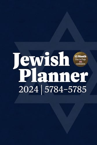 Jewish Planner 2024 | 5784–5785: UK 12-Month English and Hebrew calendars, day to page diary including national and religious holidays