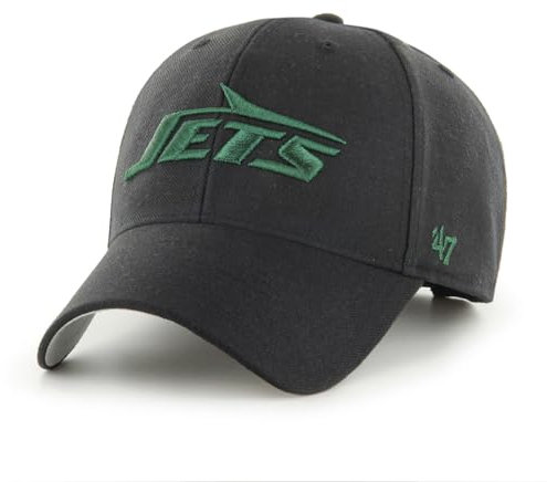 47 New York Jets NFL MVP Unisex Baseball Cap Adjustable Team Badge Black, Schwarz , Einheitsgröße