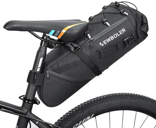 alouweekuky 10L große Kapazität Satteltaschen für Fahrrad, Satteltasche Wasserdicht, Bikepacking Taschen Super Festen Griff, Geeignet für Rennrad Mountainbike
