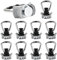 Naseom 10pcs Single Stud Fitting, L-Track Fitting, Round Ring Aluminum Keeper Cargo Control, Single Fitting End Fitting End Fitting Airline Rail Lashing Rails for Safe Lashing and Transportation