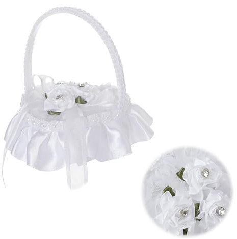 LONGHAO Strass Coussin pour Bague en Forme de Cœur Coffret pour Bague de Mariage Coussin pour Bague en Forme de Cœur pour Cérémonie de Mariage Coussin pour Bague en Forme de Cœur,pour Bague (Blanc)