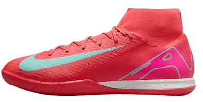 Nike Mercurial Superfly 10 Academy IC High-Top Soccer Shoes (FQ8332-800, Ember Glow/Aurora Green), Ember Glow/Aurora Green, 10 UK