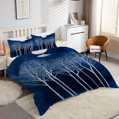 YZQGLHP Kinder Bettwäsche Set Blau Bettwäsche 135x200 cm Jungen Bettbezug für Mädchen Kids Microfaser Himmlische Qualität Betten Set mit 1 Kissenbezug 80x80cm Einzelbett