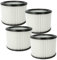vhbw 4x Cartouche filtrante compatible avec Nilfisk Multi II 30 T, II 22 Inox, II 22 aspirateur - Filtre pour particules fines, plastique