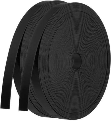 PATIKIL 2 Rouleaux Bande Magnétique Noir, 10m x 1cm | Aimant Frigo Bande Souple Effaçable à Sec Étiquette Adhésive Magnétique Pour Bricolage Tableau Blanc