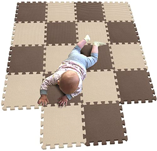 MQIAOHAM® 18 Stücke Baby puzzelmatten für Babys spielmatte Kinder puzzlematte Teppich G301018-106110