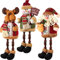 3 Stücke Weihnachten Sitzen Weihnachtsmann Schneemann Rentier Christbaumkugel Lange Beine Tisch Kamin Dekor Dekoration Weihnachten Figuren Plüsch