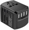 Evershop Reiseadapter Reisestecker Weltweit 224+ Ländern Universal Travel Adapter mit USB und AC Steckdosenadapter Internationaler Netzadapter für Deutschland USA UK Italien Europa Dubai China Usw