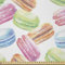 ABAKUHAUS Dessert Stoff als Meterware, Flyaway Macaron Entwurf, Microfaser Stoff für Dekoratives Basteln, 1M (230x100cm), Grün Rosa Orange
