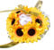 Amosfun Ringkissen für Hochzeit, Sonnenblume, Ringkissen in Herzform, für Vorschlag, Strand, Hochzeitszeremonie