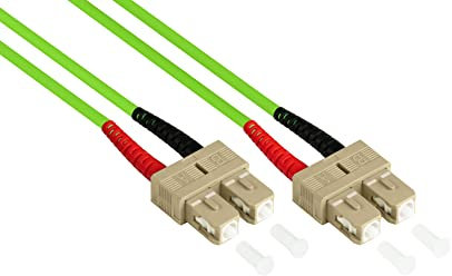 Good Connections OM5 LWL Kabel - DUPLEX - Stecker SC an SC - Multimode 50/125 - 1/10/40/100-Gigabit Ethernet - Lichtwellen-Leiter, Glasfaser-Kabel, Patchkabel - 2 m