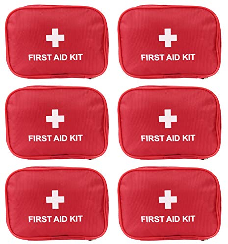 AOUTACC Leere Erste-Hilfe-Tasche, leicht, leer, für den Notfall zu Hause, im Büro, Auto, Outdoor, Boot, Camping, Wandern, 6 Stück (nur Tasche)